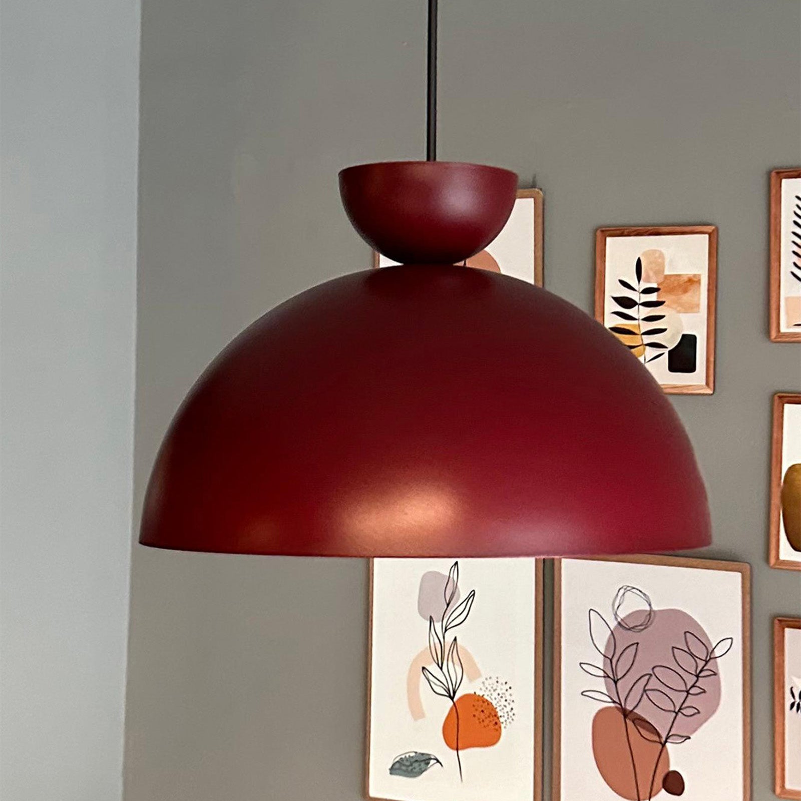 Yimpi Kronleuchter Cherry Red Hat Einzel-Pendelleuchte